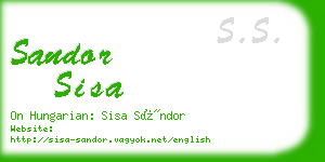 sandor sisa business card